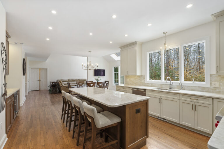 Haverford kitchen view of island and seating