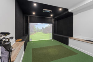 basement golf simulator